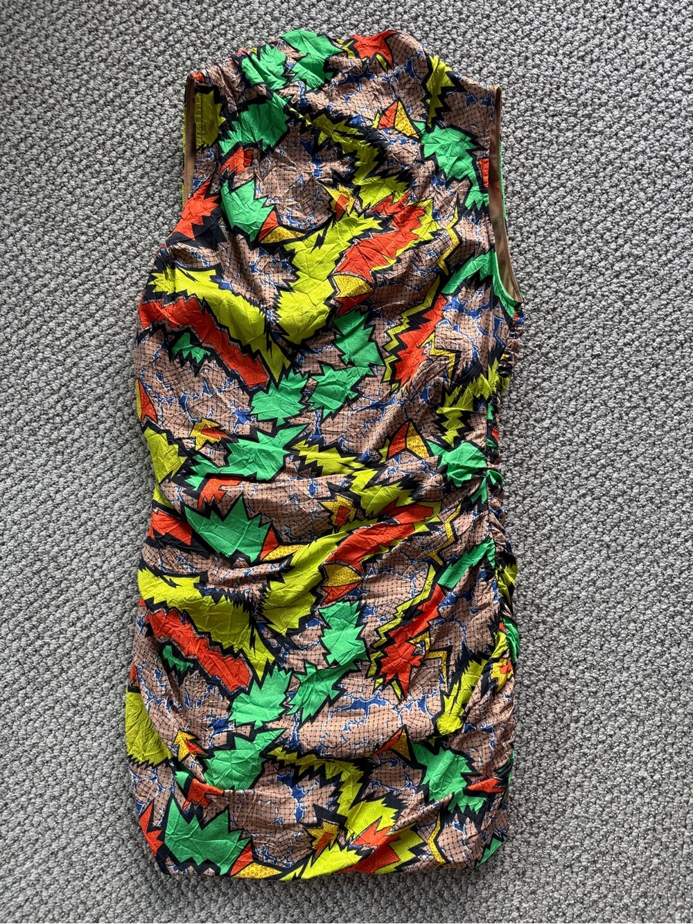 Rachel Comey Rare Sample Sale Abstract Print Bodycon Dress Sz 4 NY Made